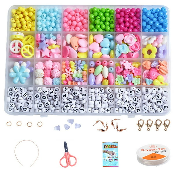 Kit de cuentas para hacer pulseras, cuentas sueltas de vidrio mezcladas de colores hechas a mano, regalo Tmvgtek juguetes de los niños
