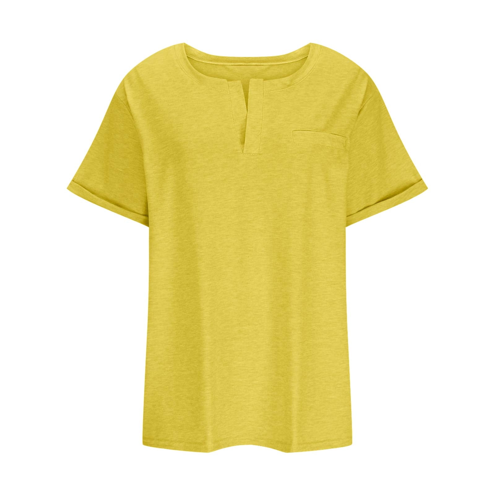 yellow v neck blouse