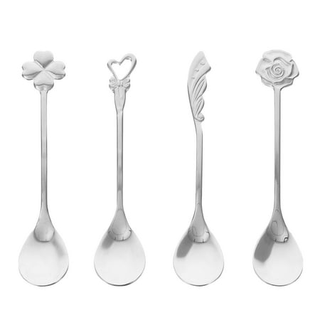 

1 Set/4pcs Coffee Spoons Stainless Steel Coffee Mixing Spoon Drink Tea Spoons