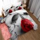 thumbnail image 4 of 3D Rosa Roja Funda de edredón Juego de ropa de cama Fundas de almohada 61, 4 of 4