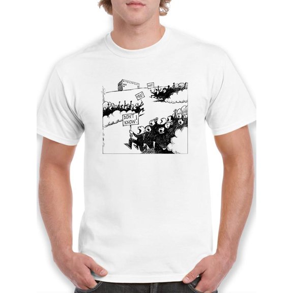 Indecisive Mob T-Shirt Men -Wilfred Hildonen Designs, Male XX-Large