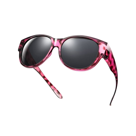 TINHAO Wrap Around over Sunglasses Wear over Glasses Cat-eye Polarized Fit Over Glasses Sunglasses