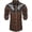 A-Brown656, variant on Men's Western Embroidered Shirt Collared Long Sleeve Button Up Rhinestone Cowboy Blouse Stylish Vintage Casual Going Out Top