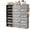 Black, variant on Portable Shoe Rack Organizer with Door, 48 Pairs Shoe Storage Cabinet Easy Assembly, Plastic Adjustable Shoes Organizer Stackable Detachable Free Standing Shoes Rack White