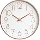 thumbnail image 1 of Silent Wall Clock Quality Quartz, Round Easy to Read Silent Wall Clock GOLD, 1 of 4