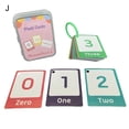 thumbnail image 1 of Visland Baby Flash Card Thickened Eye Protection Improve Logic Early Learning Flash Card Animal Number Alphabet Card Kit for Newborn, 1 of 8