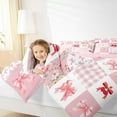 thumbnail image 5 of Manfei Kawaii Bow Tie Full Size Comforter Sets,Sweet Cherry Bedding Comforter Set,Rustic Flower Floral Bedding Sets For Girls,Ultra Soft Home Decor Reversible,3-Piece, 5 of 9