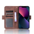 thumbnail image 3 of Case for iPhone 14 Plus Cover Adjustable Detachable Card Holder Magnetic closure Leather Wallet Case - Brown, 3 of 5