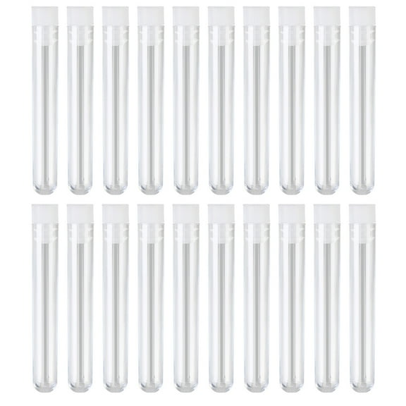 OUNONA Clear Plastic Test Tubes with Screw Caps for Storage Use Compact Design 50pcs