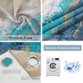 thumbnail image 2 of Abstract Blue Blackout Curtains for Bedroom, Gradient Vintage Ombre Mottled Oil Painting Thermal Insulated Kitchen Drapes with Grommets, Light Blocking Window Treatment, 2 Panels 27.5" x 39", 2 of 7
