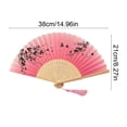 thumbnail image 3 of 2026 Traditional Chinese Folding Hand Fan,Portable Foldable Fan for Wedding,Dance,Party,Performance, Cherry Blossom and Butterfly Design, Silk and Bamboo Construction, Decorative Tassel,1PC, 3 of 6