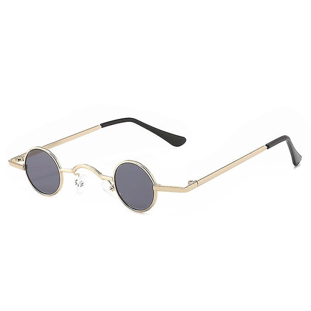Mini gafas de sol redondas de metal con marco, accesorios divertidos para gafas de sol de Hip Hop