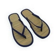 thumbnail image 3 of Women's Lightweight Flip Flops Bamboo Woven Non-Slip Beach Sandals Summer Indoor Outdoor, 3 of 5
