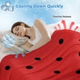 thumbnail image 3 of Watermelon Cooling Blanket, Lightweight Breathable Summer Throw Blanket with Double Sided Cold Effect, Black Polka Dots Green Summer Fruits Picnic Beach Blankets Bed Sheet for Hot Sleepers 40"x60", 3 of 8