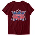 thumbnail image 4 of Gibobby Playera de Manga Corta con Cuello Redondo Mujeres Casual Impresión Manga Corta Cuello Redondo Camiseta Suelta Blusa Tops(Vino,M), 4 of 4