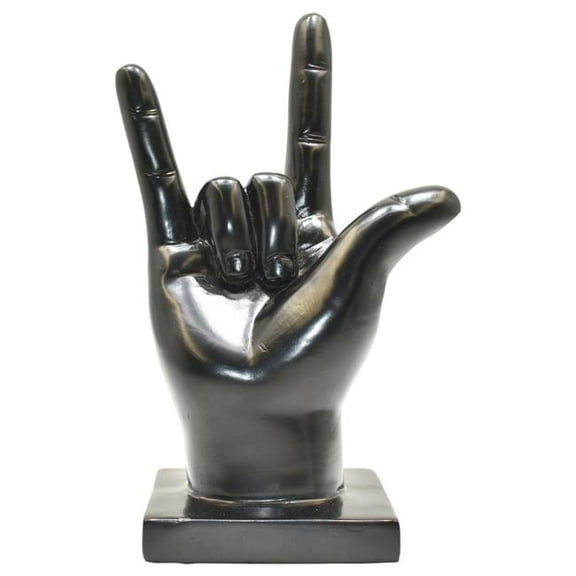 Adam & Friends Home Decor I Love You Sculpture | 1-Piece | Black