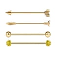 thumbnail image 3 of Aretes de acero inoxidable Sunnimix 4 Piezas oro, 3 of 8