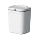 thumbnail image 2 of Basurero de pared de plástico blanco con tapa deslizante | Contenedor de basura para colgar en armario sin perforar | Sellado semiautomático de bolsas | Solución de almacenamiento para cocina y baño, 2 of 7