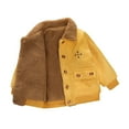 thumbnail image 2 of Godderr Kids Toddler Boys Winter Jacket New Short Lapel Cotton Thick Warm Coat Baby Fall Winter Fleece Outwear for 1-6Y, 2 of 8