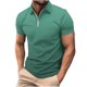 thumbnail image 1 of Camisas de Manga Larga para Hombres Casual Impreso Girar Abajo Cuello Cremallera Blusa, Camisas de Manga Larga para Hombres Algodón, 1 of 6
