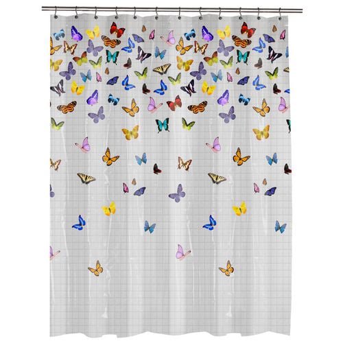 Flutterby PEVA Shower Curtain