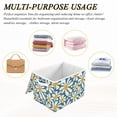 thumbnail image 6 of Yayeee Collapsible Cube Storage Bin with Lid Fabric Closet Decorative Basket with Handles, Whimsy Daisy Pattern, 6 of 7