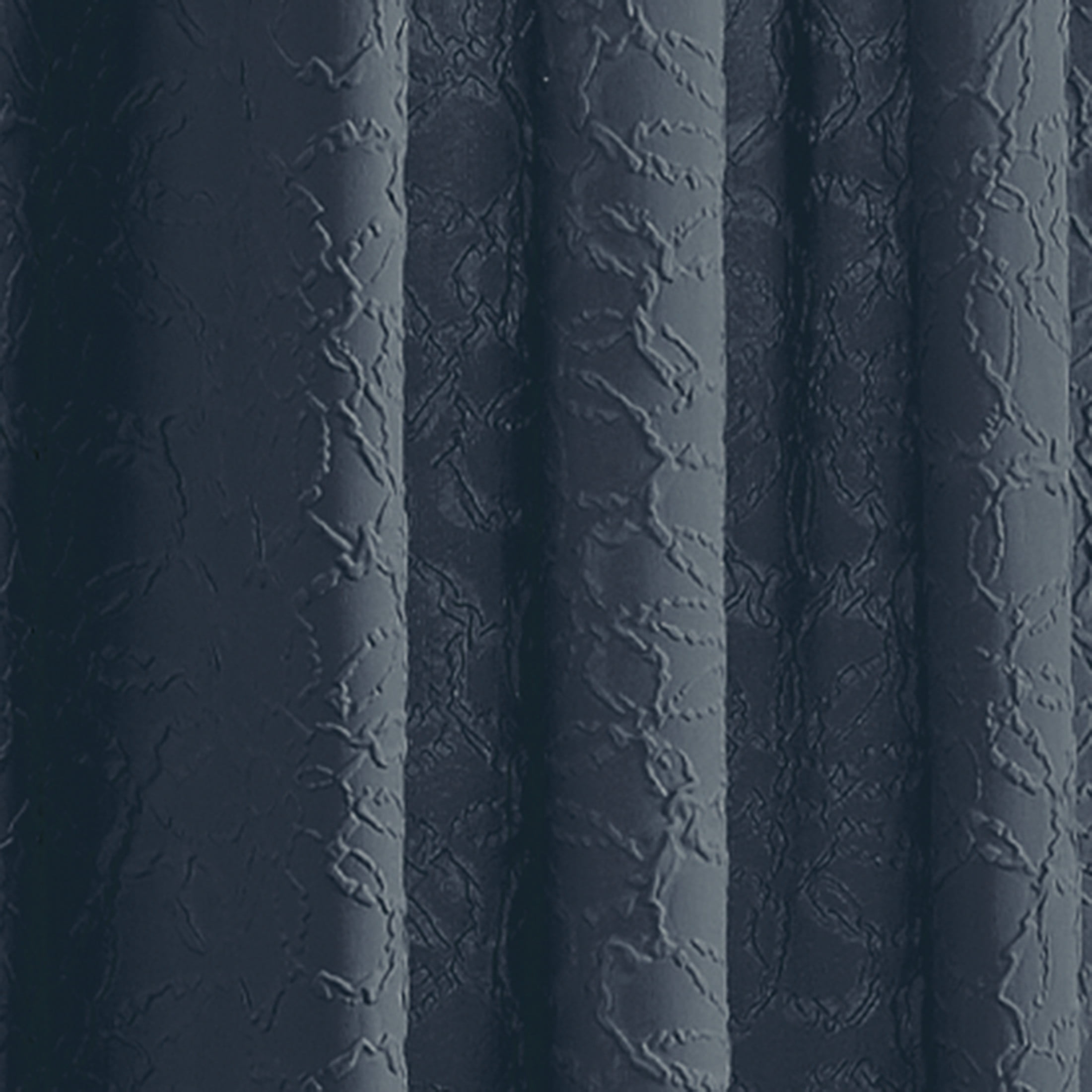 Mainstays Microsculpt Floral Rod Pocket Curtain Pair, Set of 2, Blue Cove, 37"W x 95"L