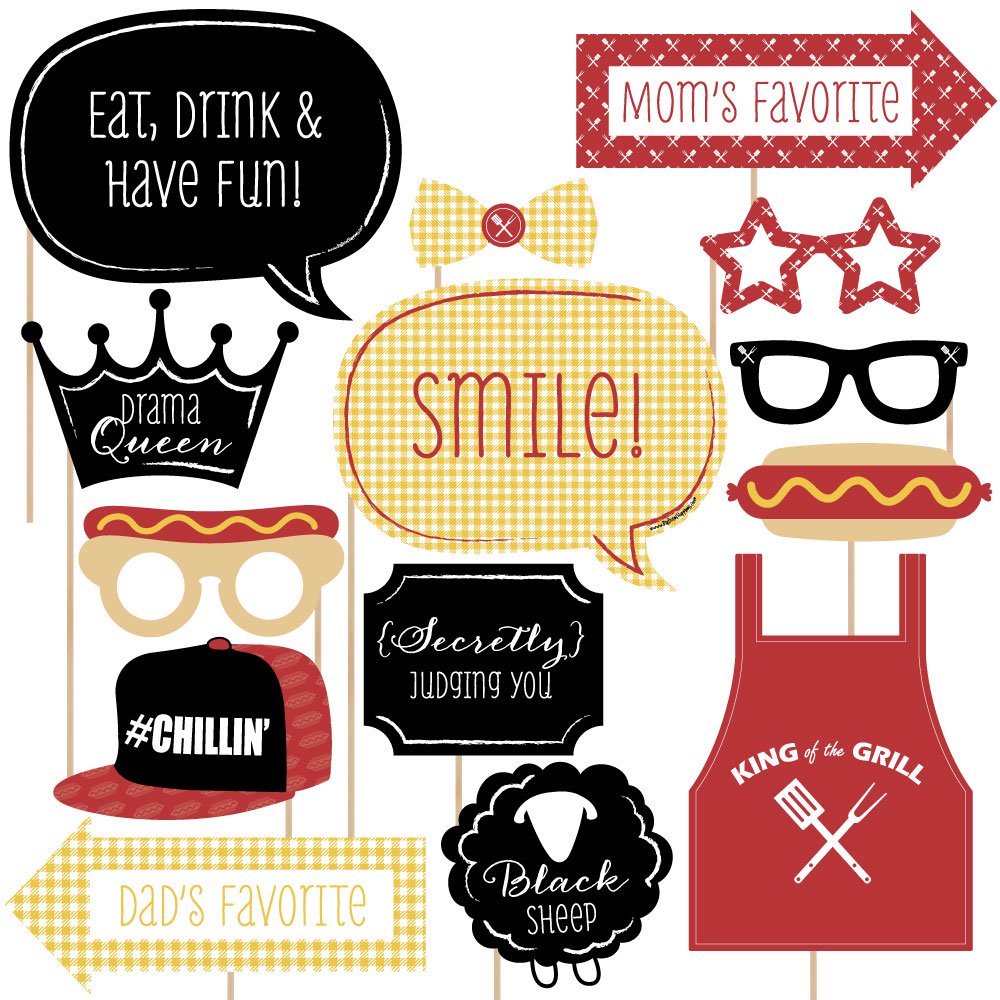 Family Reunion Photo Booth Props Kit 20 Count