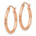 thumbnail image 2 of 14K Rose Gold Earring Hoop Women'S 20 mm Diamond-Cut Polished Earrings, 2 of 4