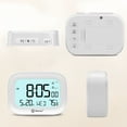 thumbnail image 6 of Geevon Small Travel Alarm Clock, Digital Alarm Clocks for Bedrooms Home Office, Battery Operated Desk Clock with 3 Inch Large Display, 2 Alarms, 5s Backlight, Snooze, Indoor Temperature(White), 6 of 8