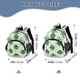thumbnail image 2 of RMDQTR Adorable Ear-Print Backpack with Reflective Strip and Anti-Lost Leash Adjustable Shoulder Straps Mini Travel Backpack Lucky Four-leaf Stripes, 2 of 7