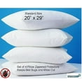 thumbnail image 5 of Dependable Industries Inc. Essentials Premium Vinyl Pillow Protectors, Standard Queen Size 20"x29" - Waterproof, 4 Count, 5 of 6