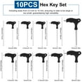 thumbnail image 2 of AEVXKHI 10 Piece T-Handle Allen Wrench Set, 2mm-10mm Metric Hex Keys Wrench, Long Arm Allen Key Set for Basic Home Repair and Mechanical Maintenance with Storage Rack, 2 of 10