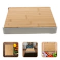 thumbnail image 1 of WASHWEPE 1Pack Butcher Block Cutting Board Wooden With Abs For Safe Cutting In Cooking And Food Preparation, 1 of 6