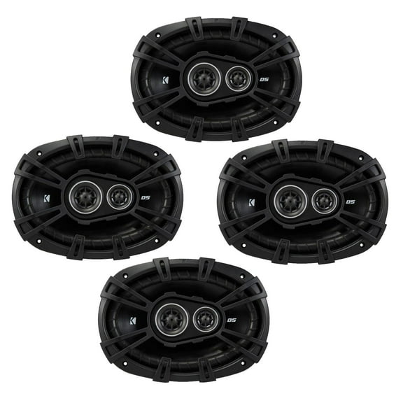 Kicker DSC6930 6x9-Inch (160x230mm) 3-Way Speakers, 4-Ohm bundle