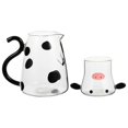 thumbnail image 1 of Glass Cold Water Kettle with Handle Cartoon Cow Cold Cup, 1 of 5