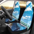 Sigee Urban Riverside Clock Tower for Universal Car Seat Covers