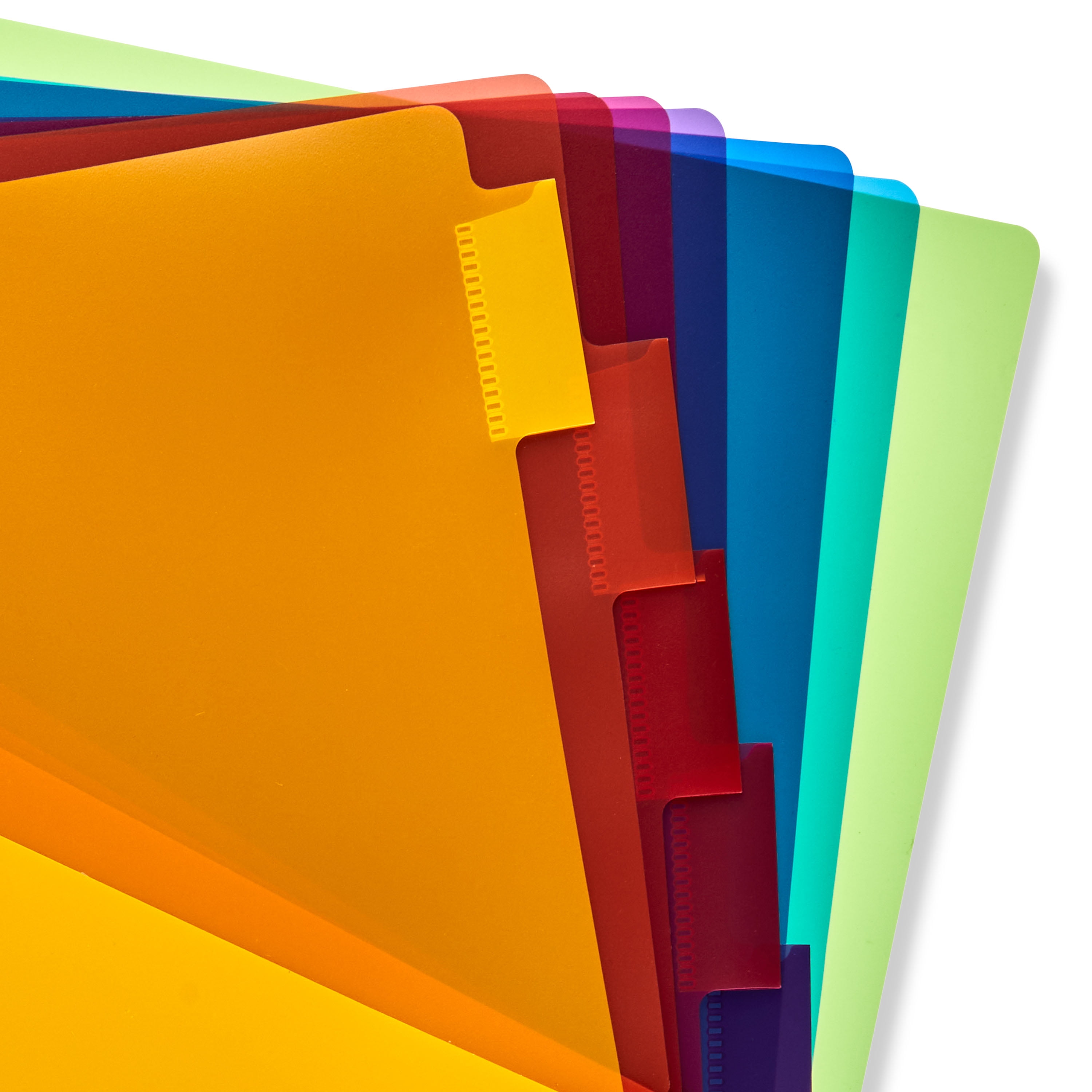 Pen+Gear 8-Tab Insert Dividers with Pockets, Assorted Colors, Letter Size