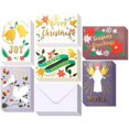 48 Pack Merry Christmas Greeting Cards with Envelopes Bulk Box Set, Gold Foil Design (5x7 In, 48