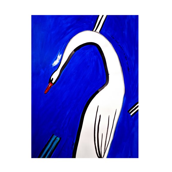 Trademark Fine Art Julija Belickien? Swan dropped the feather Canvas Wall Art