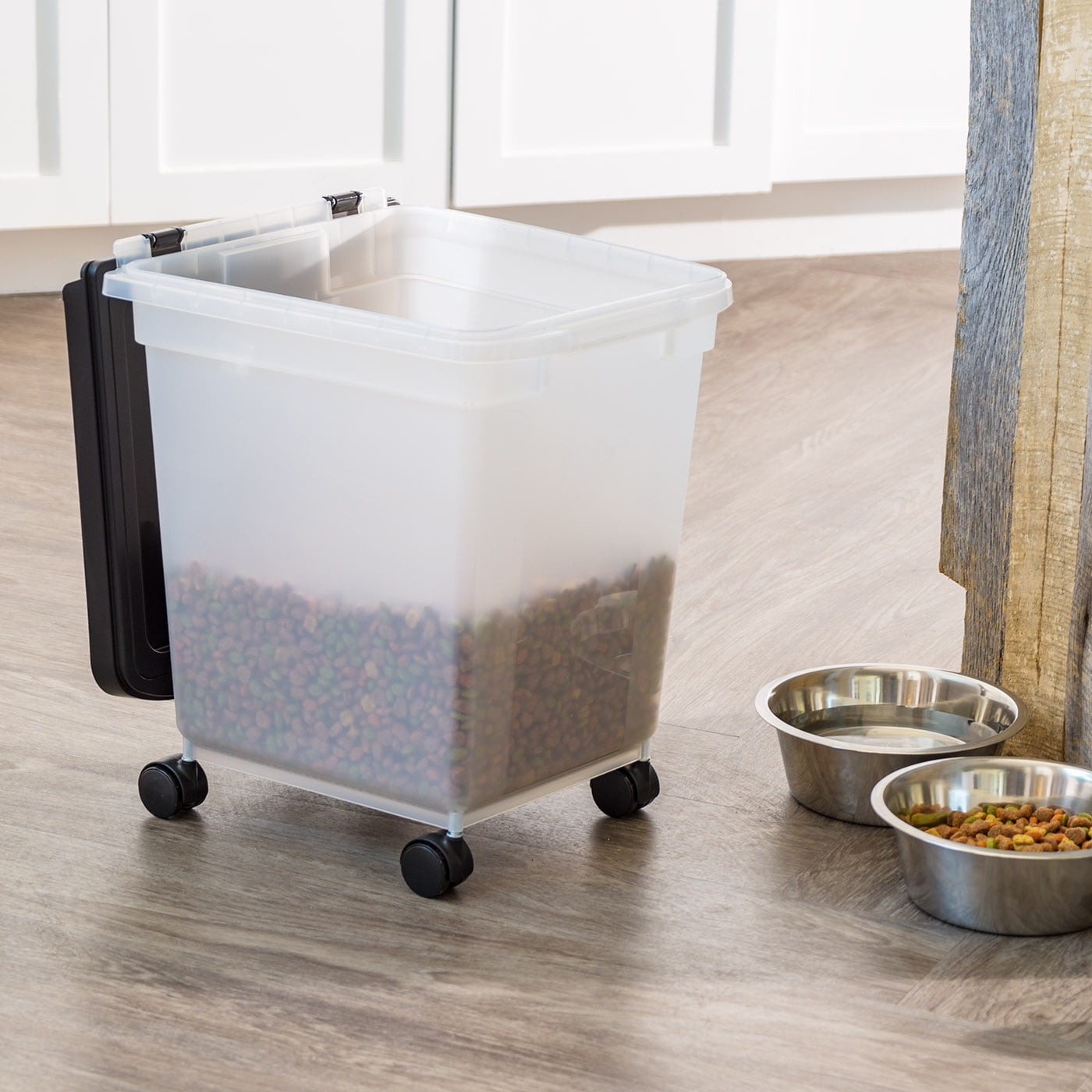 IRIS 25 Lbs. Airtight Pet Food Container | Dog & Cat Food Storage Bin