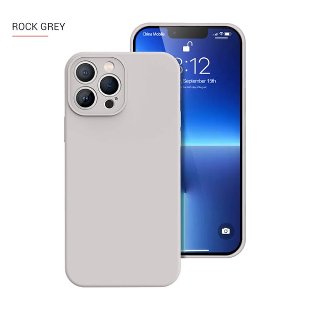Funda de teléfono de silicona líquida Original para iPhone 11, 12, 13, 14 Plus Pro Max, cubierta de borde recto para iPhone 14, fundas de protección completa Fivean unisex