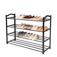 thumbnail image 1 of 4 Tier Adjustable Shoe Rack, 31 X 10 X 24 Inchs Expandable Shoe Organizer Storage Shelf for Sneaker and Boot, Free Standing Shoe Rack for Closet, Entryway, Doorway, Garage, Small Spaces 22035, 1 of 8