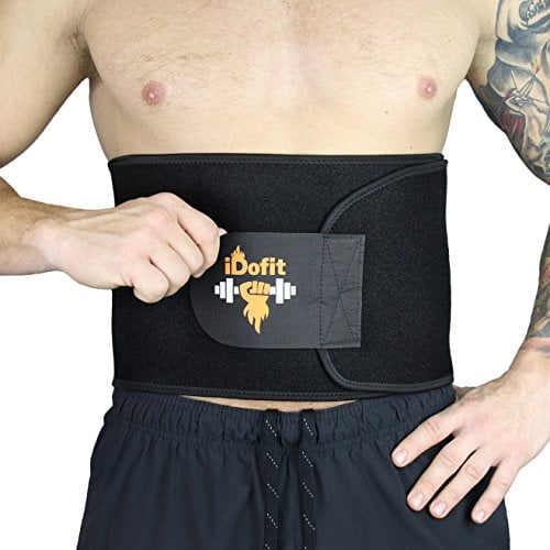 idofit premium adjustable waist trimmer belt sauna belt weight loss