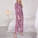 thumbnail image 3 of Balery Sweet Heart Conjunto de Pijama con Estampado para Mujer, Conjunto de Dos Piezas con Manga Larga, Ropa de Dormir Suave con Bolsillos, Pijamas Cómodos-Small, 3 of 7