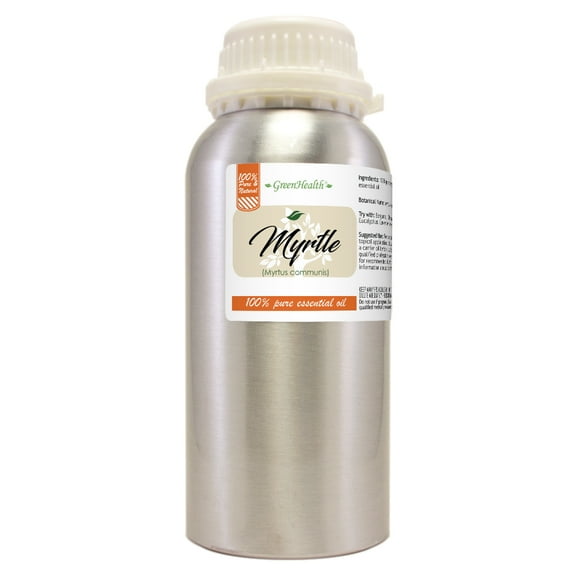 GreenHealth Myrtle Essential Oil 16 fl oz (473 ml) Aluminum Bottle with Plug Cap
