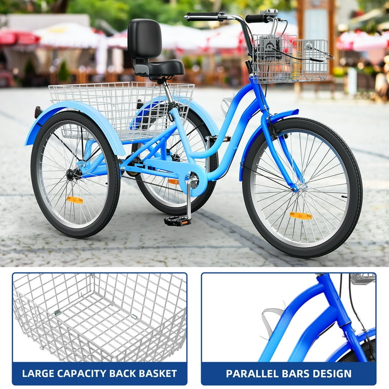 Three wheel bike with large seat sale