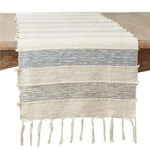 16 x 72 in. Stripe Table Runner, Blue