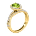 thumbnail image 2 of Mauli Jewels Rings for Women 2.34 Carat Diamond and Pear Shaped Peridot Ring Shared-prong 10K Yellow Gold, 2 of 6