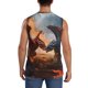 thumbnail image 4 of Balery Lava Dragon Camisetas sin mangas para hombre, absorbe la humedad y protege contra el mal olor.-X-Large, 4 of 7